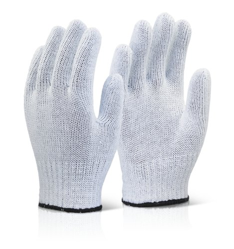 Beeswift Mixed Fibre Gloves Light Weight White (Box of 240)