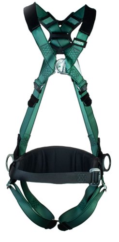 MSA Xs V-Form Back / Chest / Hip D-Ring Qf Harness W / Waist Belt Xs