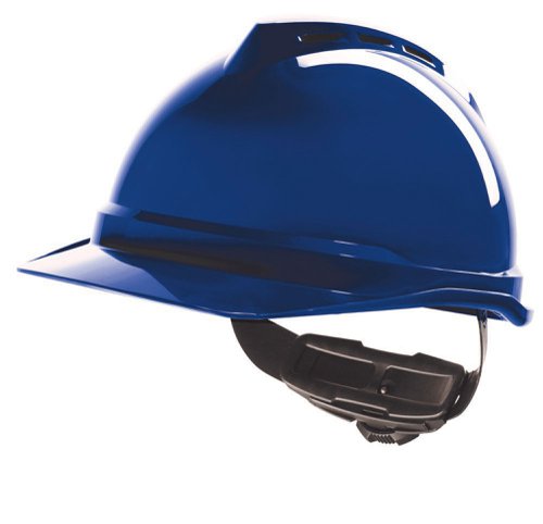 MSA V-Gard 500 Vented Safety Helmet Blue