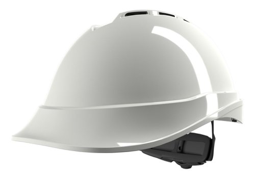MSA V-Gard 200 Vented Fas-Trac Safety Helmet White