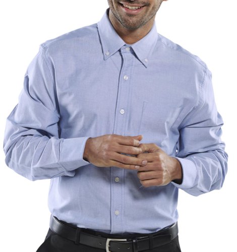Beeswift Oxford Shirt Long Sleeve Blue 16