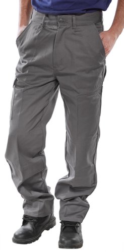 Beeswift Heavyweight Drivers Trousers Grey 44