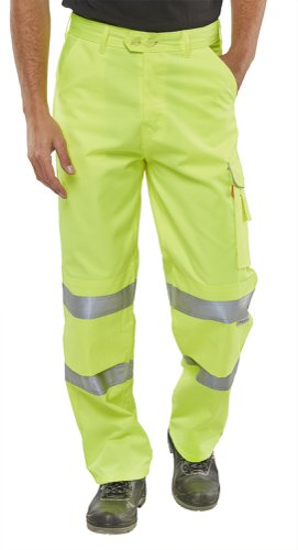 Beeswift Poly Cotton Trousers En471 Saturn Yellow 40