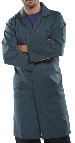 Beeswift Poly Cotton Warehouse Coat Spruce Green 42