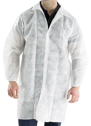 Beeswift POLPROP DISP Visitors Coat WHITE XL Pack of 50