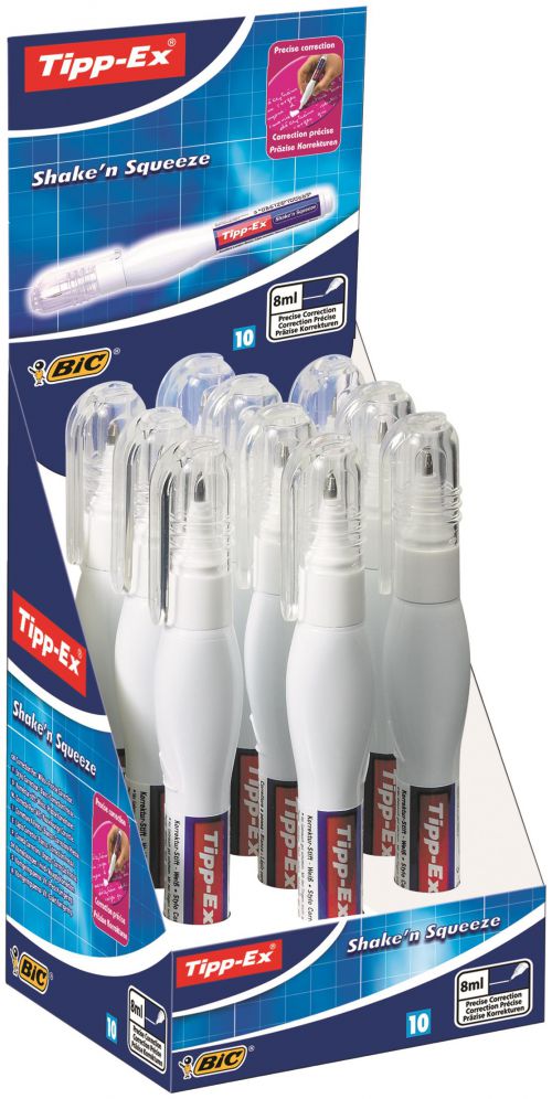 Tipp-Ex Shake n Squeeze 8ml White Pack of 10