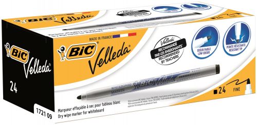 BIC Velleda 1721 Whiteboard MarkerFine Black Pack of 24
