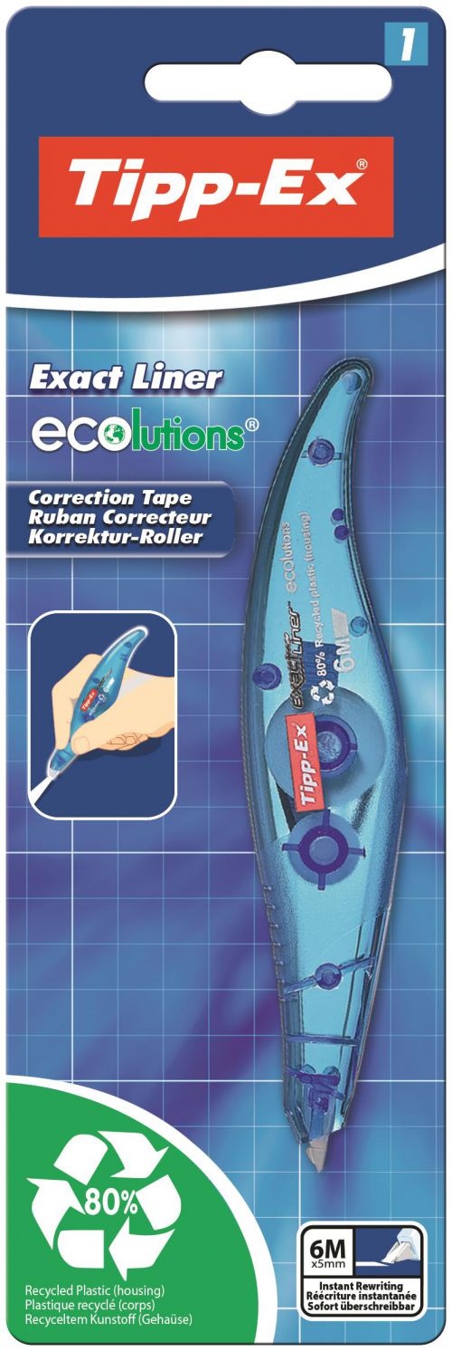 Tipp-Ex Exact Liner Ecolutions Correction Tape Roller Single