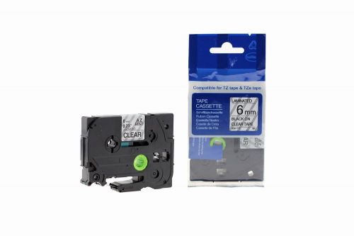 Compatible Brother P-Touch TZe-111 Black on Clear also for TZ-111 Label Cassette