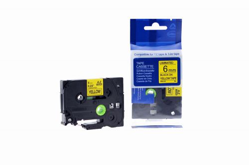 Compatible Brother P-Touch TZe-611 Black on Yellow also for TZ-611 Label Cassette
