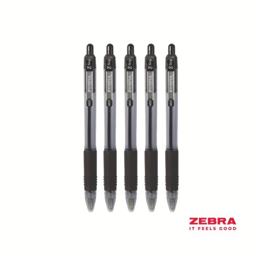 Zebra Z-Grip Smooth Retractable Ballpoint Pen Black Ink - Pack of 12