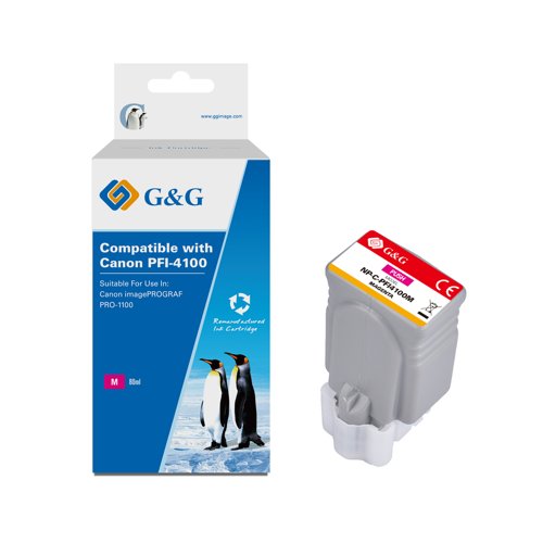 Compatible Canon G+G PFI?4100M Magenta Ink Cartridge 6779C001