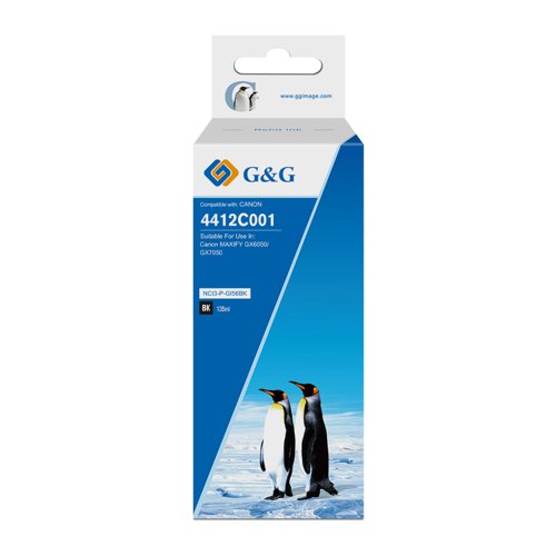 Compatible Canon G+G GI-56BK Black Ink Bottle 4412C001 135ml Ink 4800 Pages