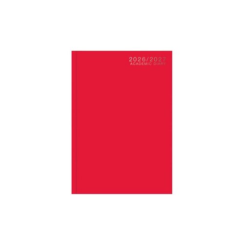Academic Diary A5 WTV Casebound 25-26 Red