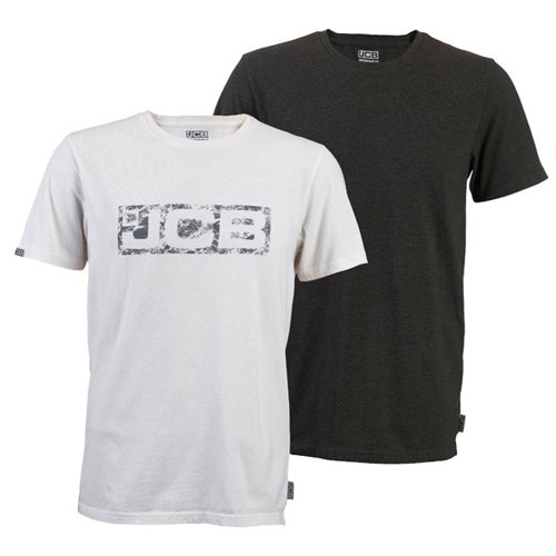 JCB Essential Twin Pack Grey & White T-Shirts M
