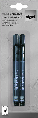 Liquid Chalk Water-Based Marker Black easy wipe 1-2mm bullet tip