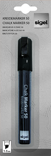 Liquid Chalk Water-Based Marker Black easy wipe 1-5mm chisel tip