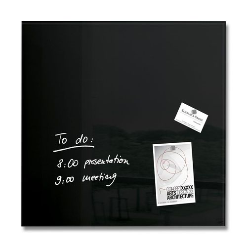 Magnetic Glass Board 450x450x9mm - Black