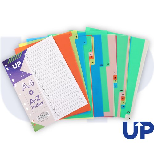 UP Index Polypropylene A4 A-Z White