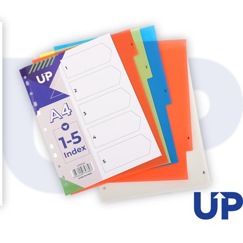 UP Index Polypropylene A4 1-5 White