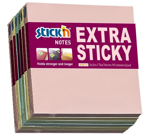 Repositional Notes UP Repositionable Notes 76x76mm Pastel Assorted (6)