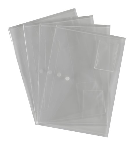 Plastic Wallets UP A4 Plus Transparent Popper Wallets (5)