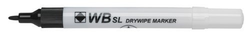 Dry Markers UP Drywipe Bullet Fine Pen Black (10)