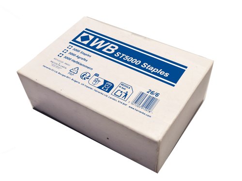 UP Metal Half Strip Staples 24/6 Box of 5000