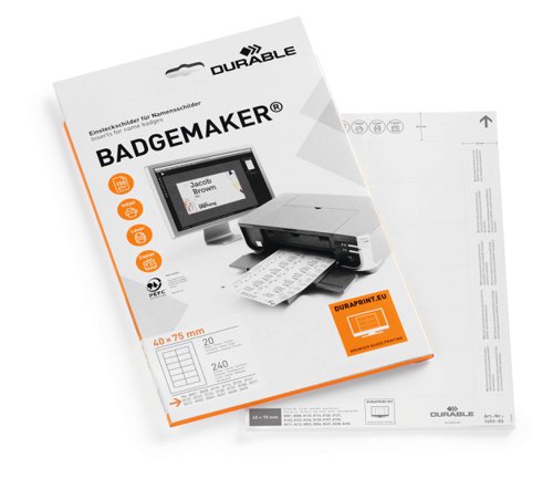 Durable BADGEMAKER Inserts 40x75mm