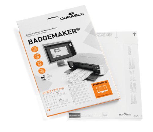 Durable BADGEMAKER Inserts 61x210mm