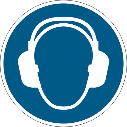 Durable Floor Use Ear Protection" Sign"