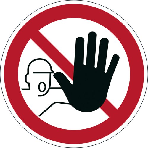 Durable Floor Entry Prohibited" Sign"