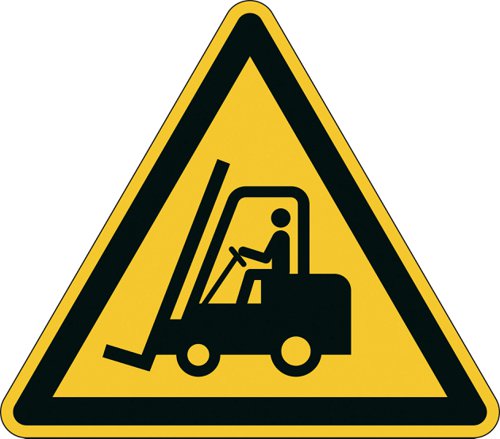 Durable Floor Caution Forklifts" Sign"