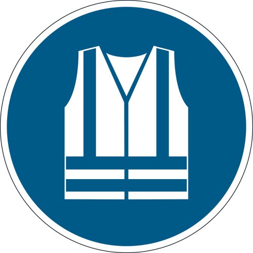 Durable Floor Use Safety Vest" Sign"