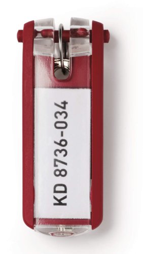 Durable Key Clips 6 Red