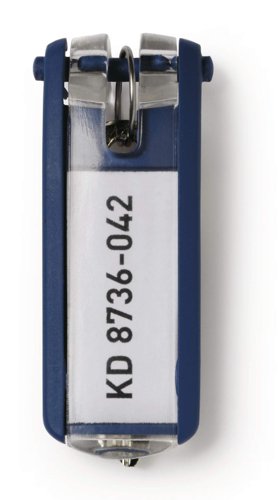 Durable Key Clips 6 Dark Blue