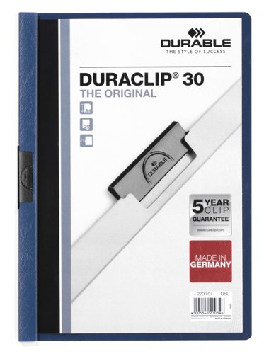 Durable DURACLIP 30 A4 Folder Dark Blue
