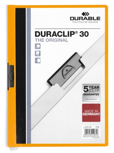 Durable DURACLIP 30 A4 Folder Orange