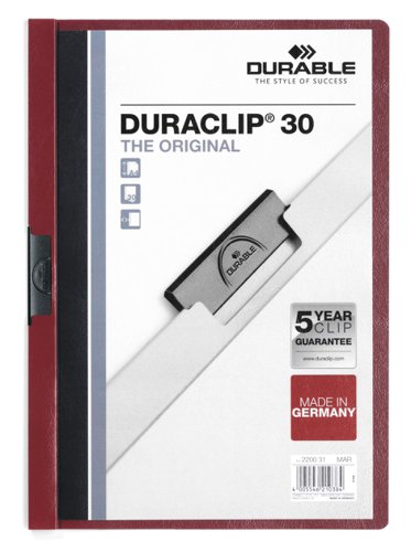 Durable DURACLIP 30 A4 Folder Dark Red