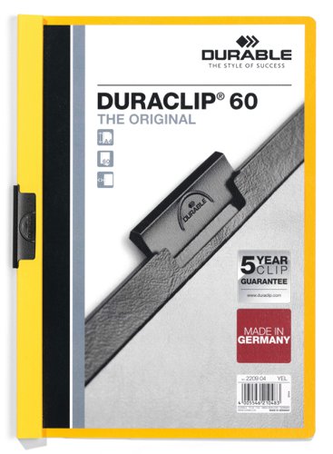 Durable DURACLIP 60 A4 Folder Yellow