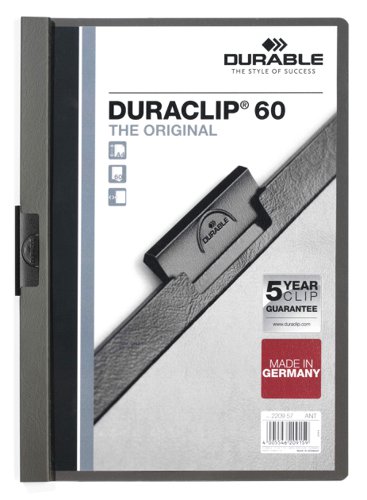Durable DURACLIP 60 A4 Folder Anthracite