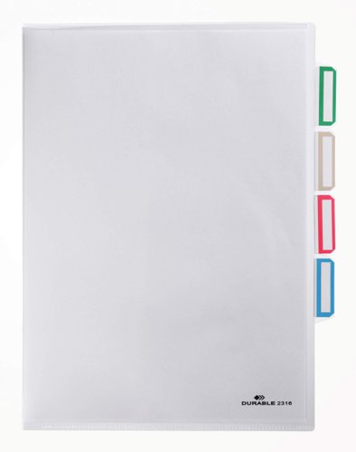 Durable 3 Division Pockets 5 A4 Clear