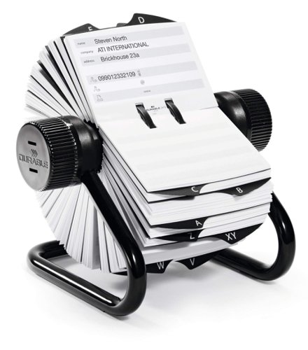 Durable TELINDEX Rotary File Black