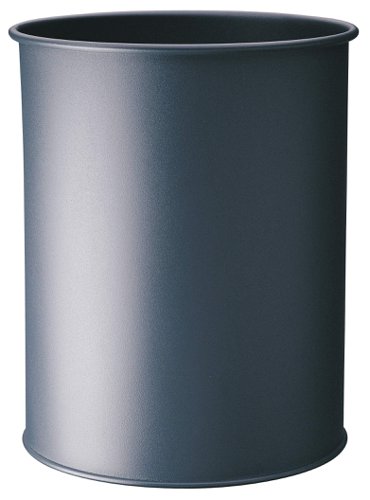Durable Metal Waste Bin 15L Charcoal