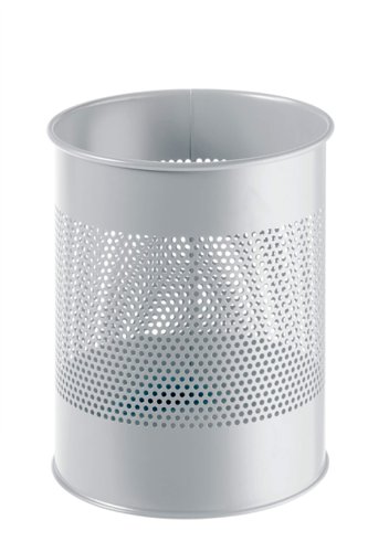 Durable Perforated Waste Bin 15L Grey