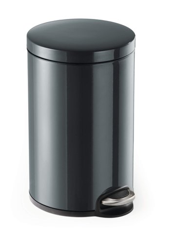 Durable Pedal Bin Round 12L Charcoal