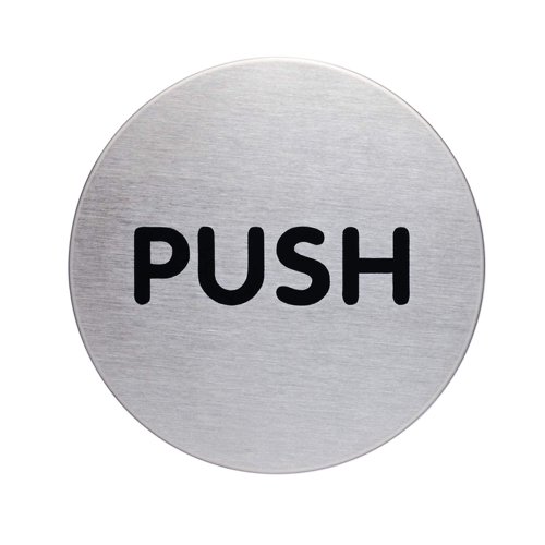 Durable PICTO 'Push' Sign 65mm