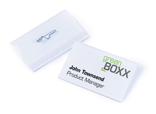 Durable Pin Name Badge 54x90mm