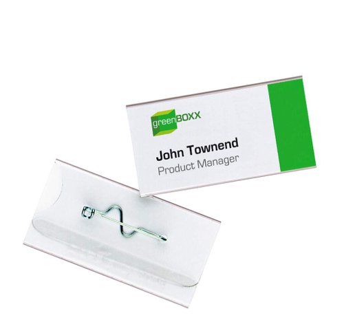Durable Pin Name Badge 30x60mm