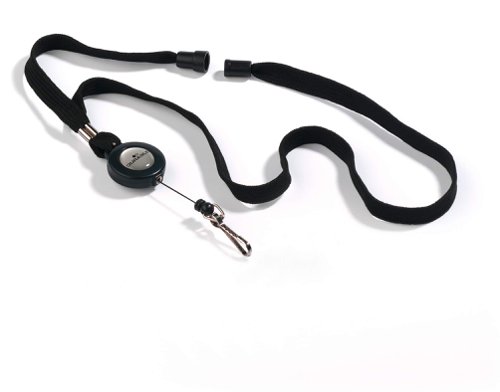 Durable Badge Reel Lanyard Black